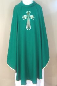 ornat Krzyż Świetlisty zielony