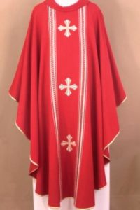 ornat mereżkowy 3 Krzyże Nadziei czerwony