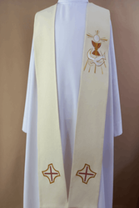 stuła Duch Eucharystii biała