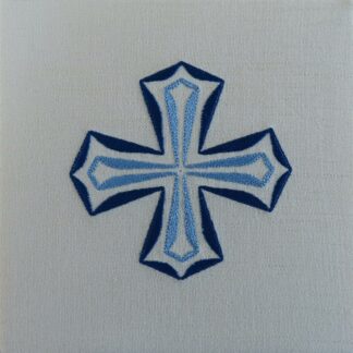 Biała 43 Krzyż Świetlisty (niebieska)